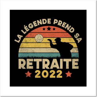 Légende Prend Sa Retraite 2022 Humour Petanque Boule Joueur Cadeau Pour Hommes Femmes Retraité Vintage Posters and Art